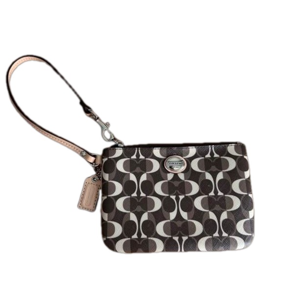 Coach Wristlet Payton Dream Brown Beige - Picture 1 of 13